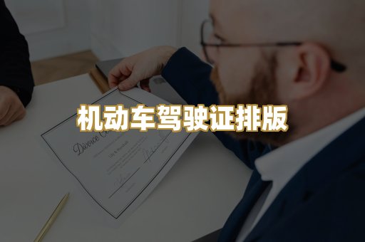 机动车驾驶证排版
